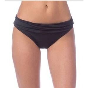 La Blanca NEW SIZE 14 Island Goddess Bikini Bottoms Women Black Ruched Classic